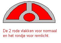 Zo wil ik het eruit laten zien. Dit is het achterlicht van de achterkant van de scooter bekeken.